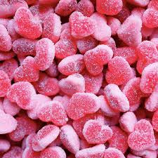 Fizzy Strawberry Hearts 100g