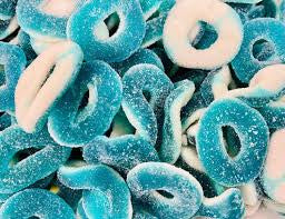 Blue Rasberry Rings 100g