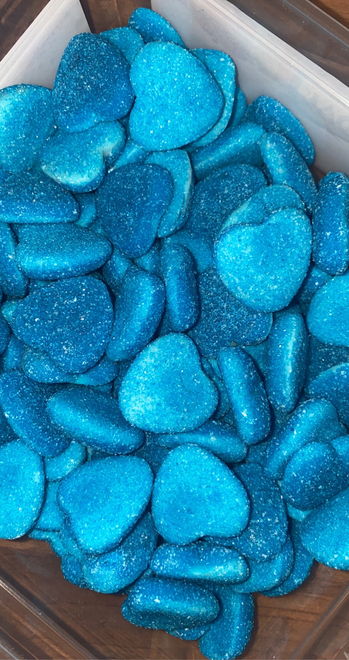 Shiny Blue Hearts 100g